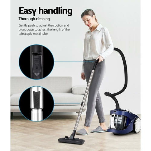 Devanti Vacuum Cleaner Bagless Cyclone Cyclonic Vac Home Office Car