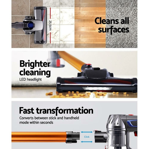 Devanti Handheld Vacuum Cleaner Cordless Stick Handstick Car Vac