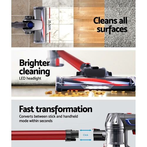 Devanti Handheld Vacuum Cleaner Cordless Stick Handstick Vac Bagless