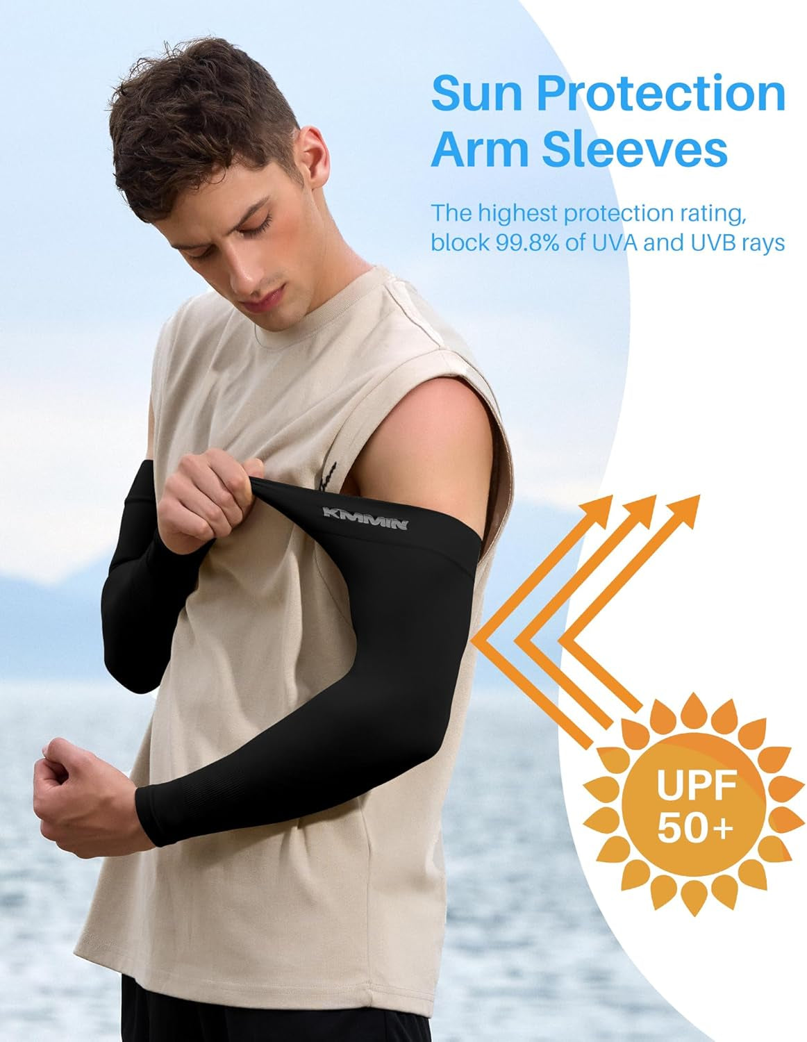 Arm Sleeves UV Protection for Driving Cycling Golf Basketball